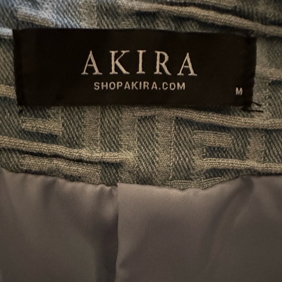 AKIRA Textured denim Blazer with Gold Buttons - Picture 5 of 7